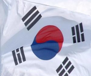 Puzle Vlajka Jižní Koreje