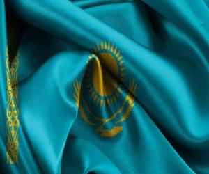 Puzle Vlajka Kazachstánu nebo Kazachstánu