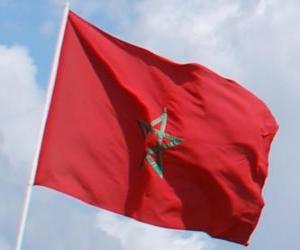 Puzle Vlajka Maroka