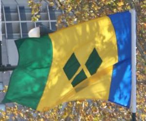 Puzle Vlajka Svatý Vincenc a Grenadiny
