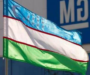 Puzle Vlajka Uzbekistánu