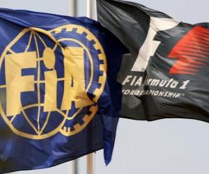 Puzle Vlajky Mezinárodní automobilové federaci