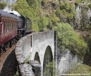 Puzle Vlak procházející viaduktou