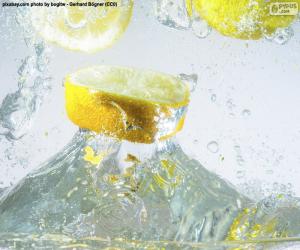 Puzle Voda s citronem