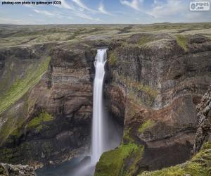 Puzle Vodopád Háifoss, Island