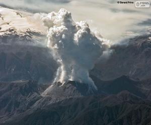 Puzle Volcano v erupci