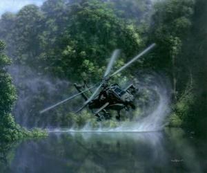 Puzle Vrtulník Hughes AH-64 Apache