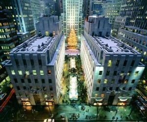 Puzle Vánoce in Rockefeller Center