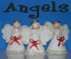 Puzle Vánoční andělé