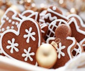 Puzle Vánoční cukroví v různých podobách