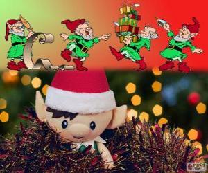 Puzle Vánoční elfové