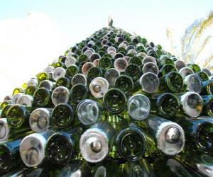 Puzle Vánoční strom z recyklovaných lahví 5000