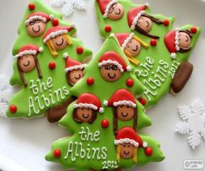 Puzle Vánoční sušenky ve tvaru vánoční stromeček