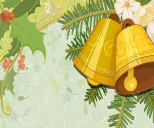 Puzle Vánoční zvony s listy