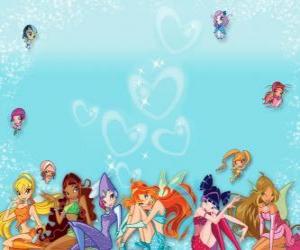 Puzle Winx Club shromažďuje její Pixies nebo mini víla