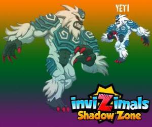 Puzle Yeti. Invizimals Shadow Zone. Výkonný yetis žijí ukrytá v nejvyšší vrcholky Himálají