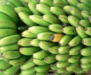Puzle Zelené a žluté banánů