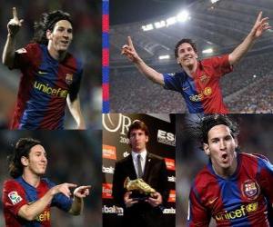 Puzle Zlatou kopačku 2009-10 Leo Messi (Arg.) FC Barcelona