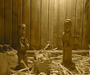 Puzle Zrození figurky a dřevěné postýlky