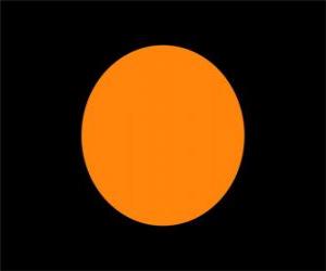 Puzle Černá vlajka s oranžovým kruhem upozorňuje řidiče, že jeho auto má technický problém