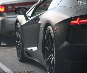 Puzle Černé Lamborghini