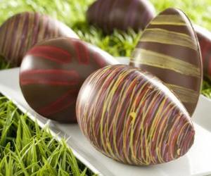 Puzle Čokoládová velikonoční vejce