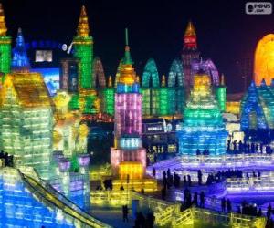 Puzle Čína Harbin ice Festival