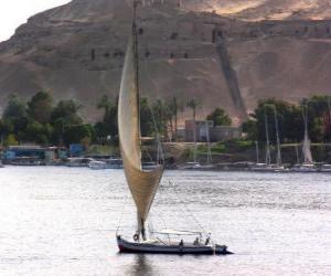 Puzle Řeka Nil je největší řeka v Africe, procházející Egypt