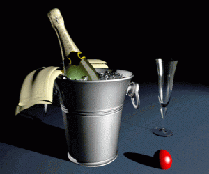 Puzle Šampaňské nebo cava připravené k oslavě nového roku