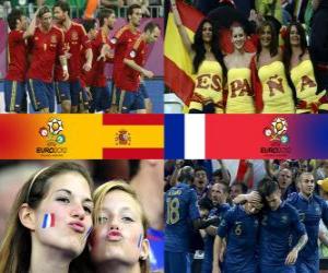 Puzle Španělsko - Francie, čtvrtfinálové, Euro 2012