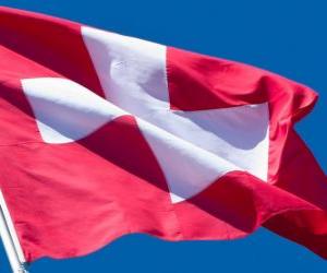 Puzle Švýcarská vlajka