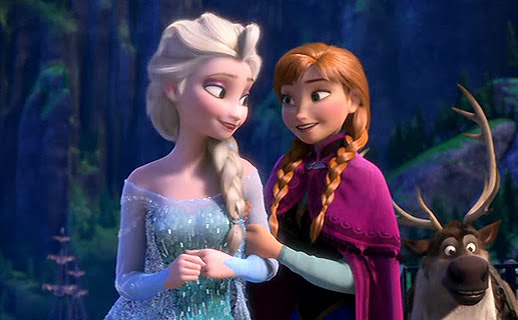 Elsa- královna ledového zámku a její sestra Anna puzzle